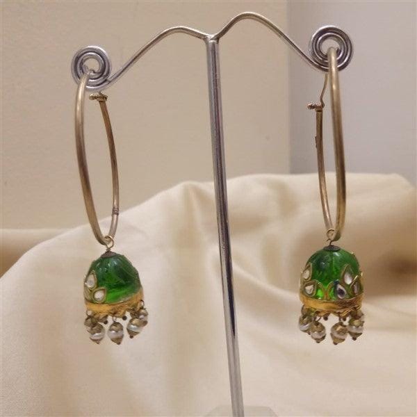 Emerald Jhumkas